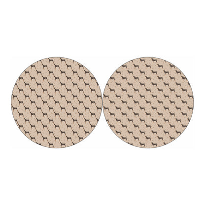 Doberman Pinscher Pattern Print Car Coasters