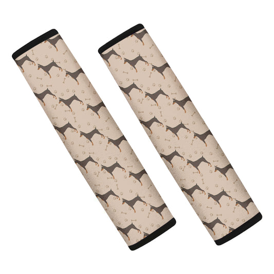 Doberman Pinscher Pattern Print Car Seat Belt Covers