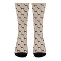 Doberman Pinscher Pattern Print Crew Socks