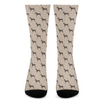 Doberman Pinscher Pattern Print Crew Socks