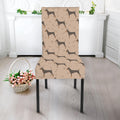 Doberman Pinscher Pattern Print Dining Chair Slipcover