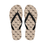 Doberman Pinscher Pattern Print Flip Flops