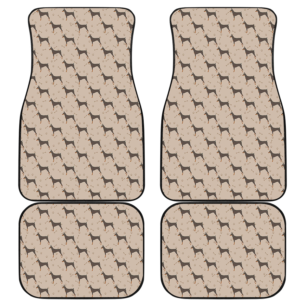 Doberman Pinscher Pattern Print Front and Back Car Floor Mats
