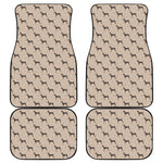Doberman Pinscher Pattern Print Front and Back Car Floor Mats