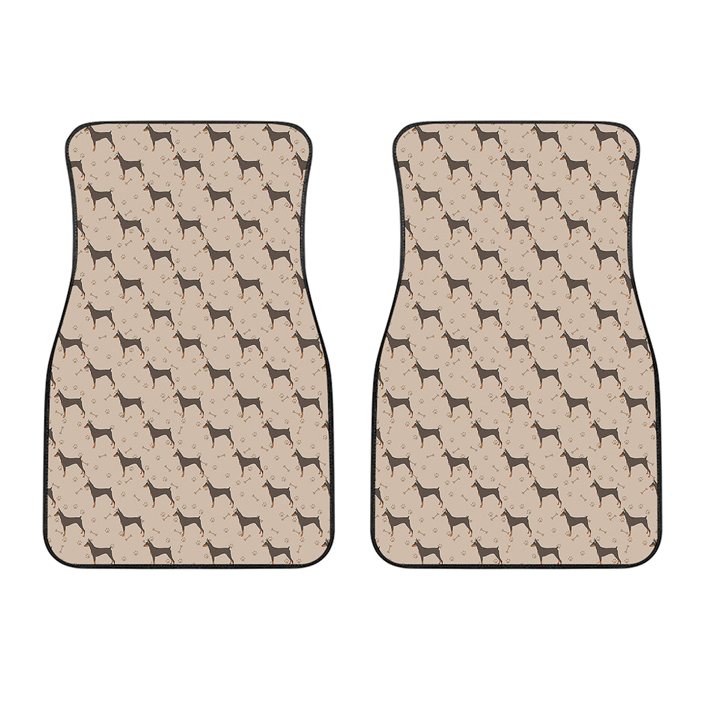 Doberman Pinscher Pattern Print Front Car Floor Mats