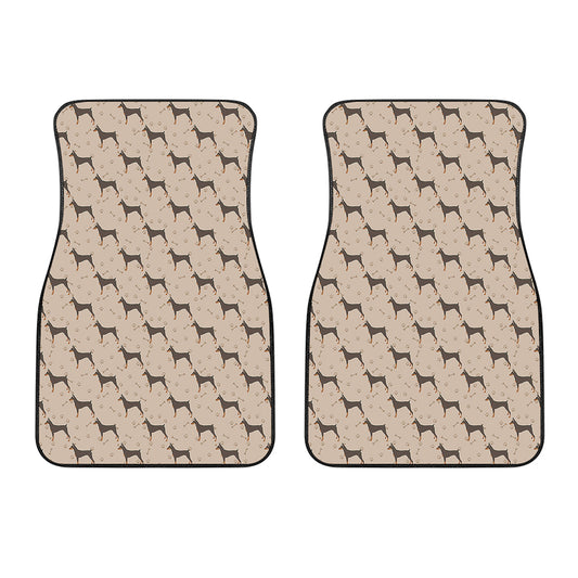 Doberman Pinscher Pattern Print Front Car Floor Mats