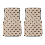 Doberman Pinscher Pattern Print Front Car Floor Mats
