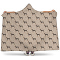 Doberman Pinscher Pattern Print Hooded Blanket