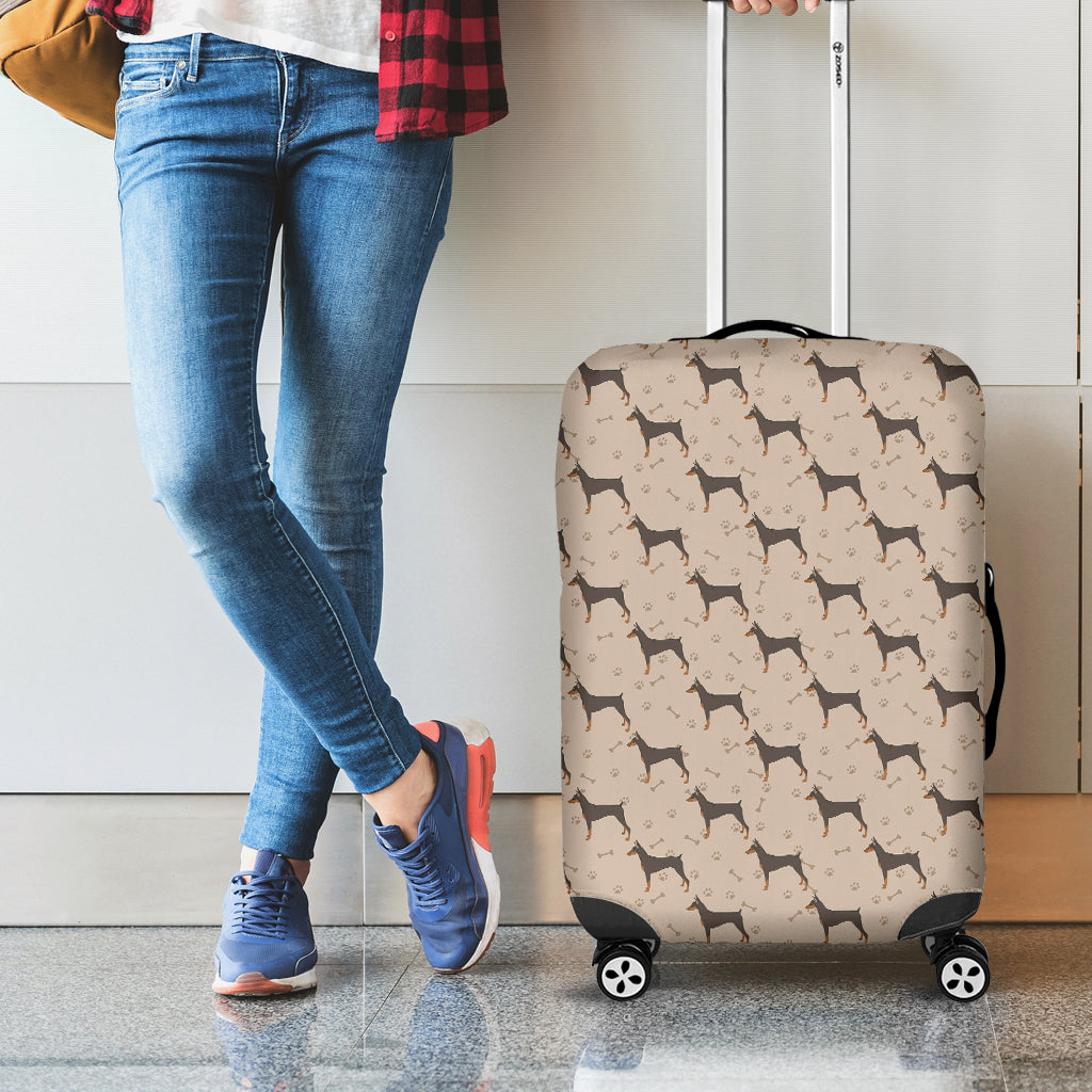 Doberman Pinscher Pattern Print Luggage Cover