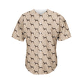 Doberman Pinscher Pattern Print Men's Baseball Jersey