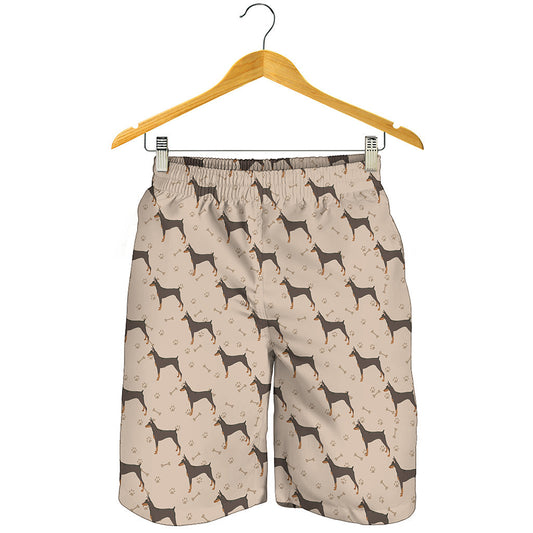 Doberman Pinscher Pattern Print Men's Shorts