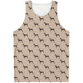 Doberman Pinscher Pattern Print Men's Tank Top