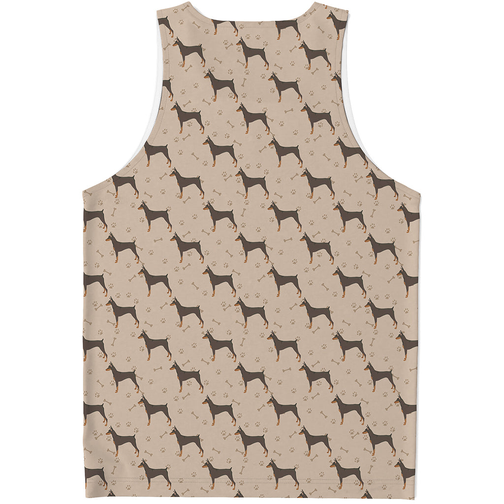 Doberman Pinscher Pattern Print Men's Tank Top