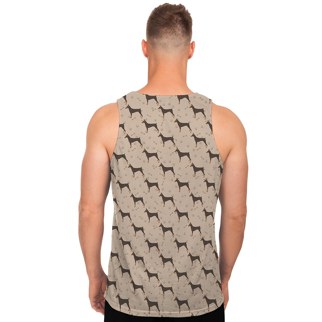 Doberman Pinscher Pattern Print Men's Tank Top