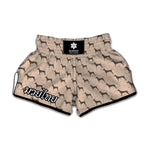 Doberman Pinscher Pattern Print Muay Thai Boxing Shorts