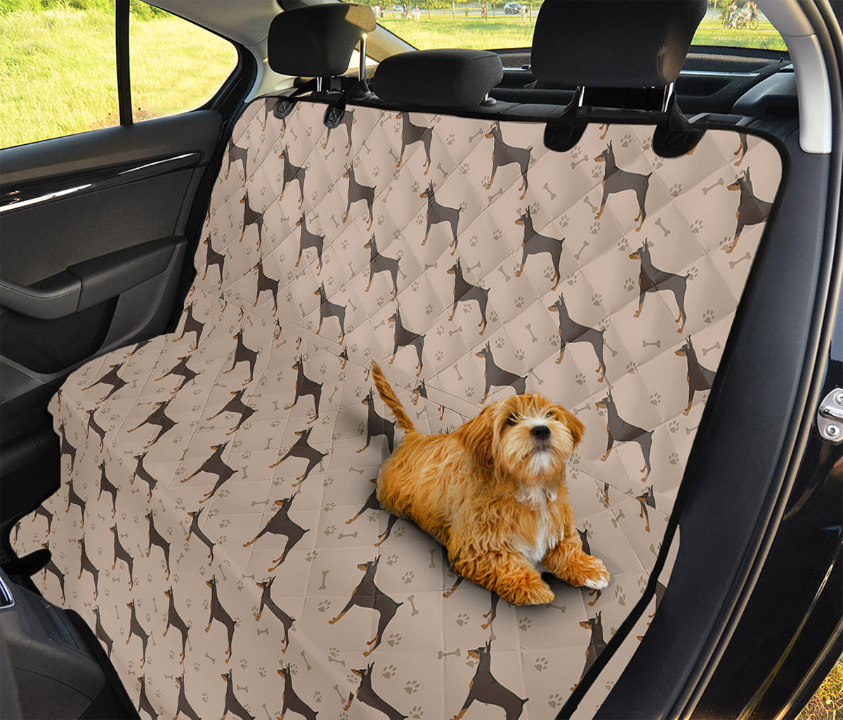 Doberman Pinscher Pattern Print Pet Car Back Seat Cover