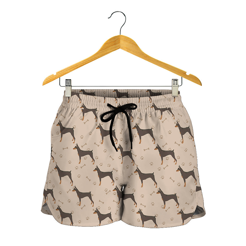 Doberman Pinscher Pattern Print Women's Shorts