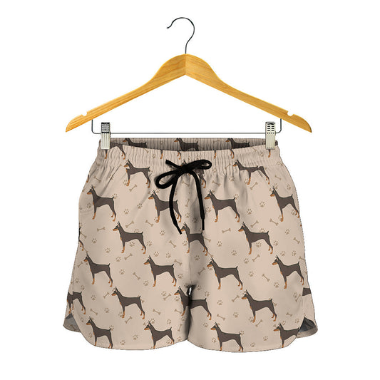 Doberman Pinscher Pattern Print Women's Shorts