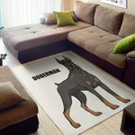 Doberman Pinscher Print Area Rug