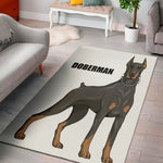 Doberman Pinscher Print Area Rug