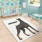 Doberman Pinscher Print Area Rug