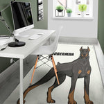 Doberman Pinscher Print Area Rug