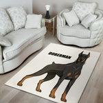 Doberman Pinscher Print Area Rug