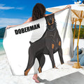 Doberman Pinscher Print Beach Sarong Wrap