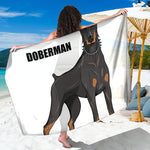 Doberman Pinscher Print Beach Sarong Wrap