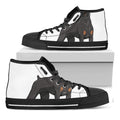 Doberman Pinscher Print Black High Top Sneakers