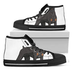 Doberman Pinscher Print Black High Top Shoes