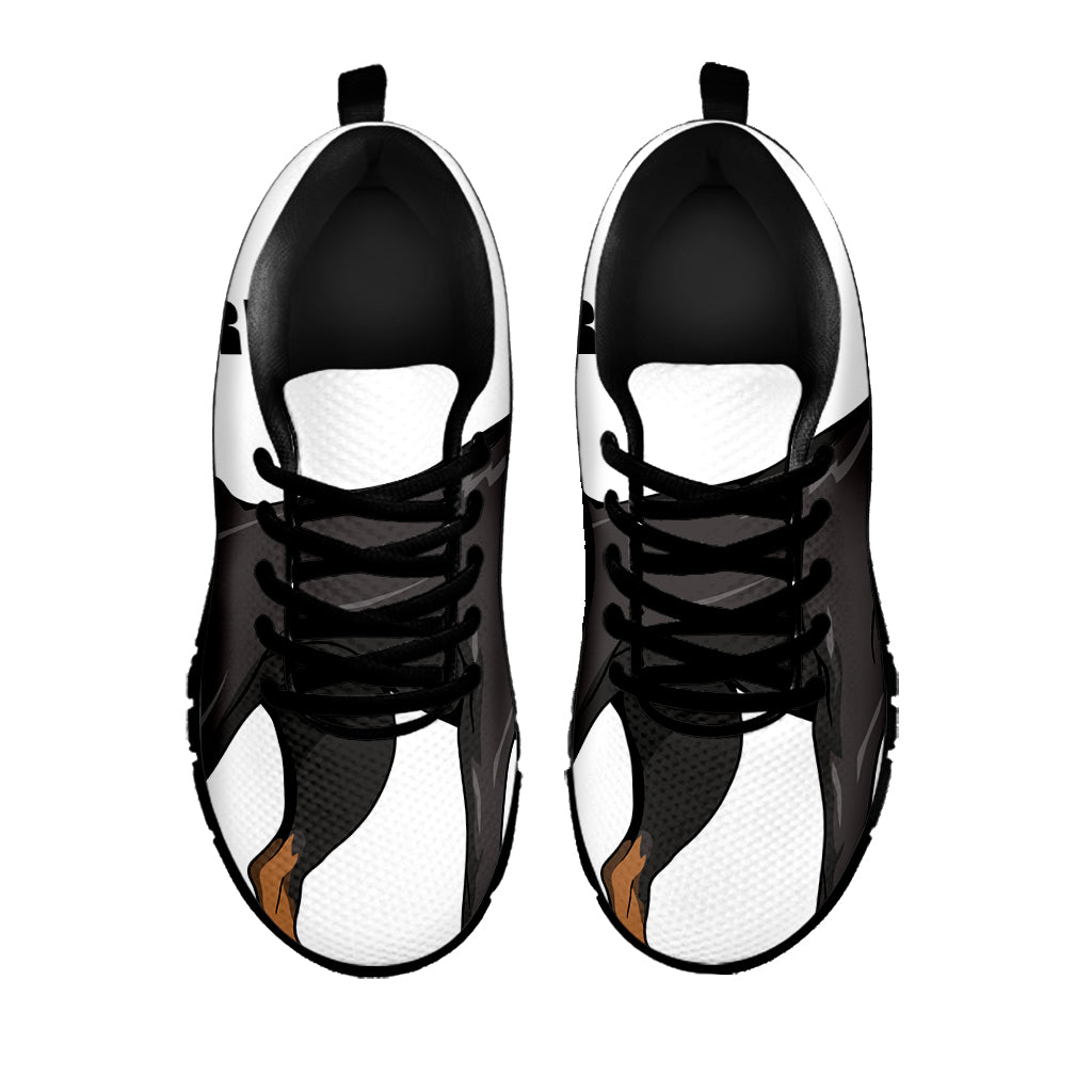 Doberman Pinscher Print Black Sneakers