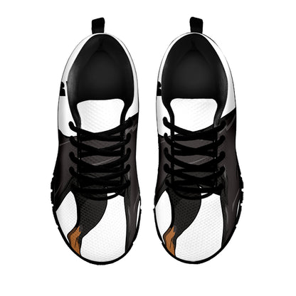 Doberman Pinscher Print Black Sneakers