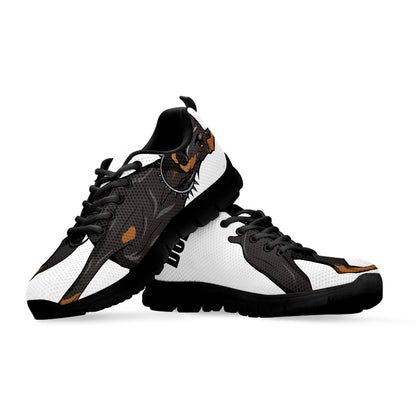 Doberman Pinscher Print Black Sneakers