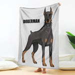 Doberman Pinscher Print Blanket