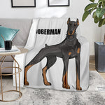 Doberman Pinscher Print Blanket