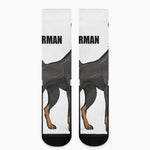 Doberman Pinscher Print Crew Socks