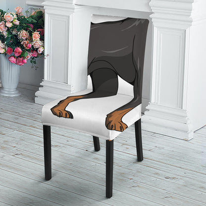 Doberman Pinscher Print Dining Chair Slipcover