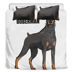 Doberman Pinscher Print Duvet Cover Bedding Set