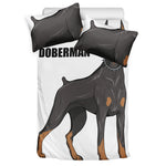 Doberman Pinscher Print Duvet Cover Bedding Set