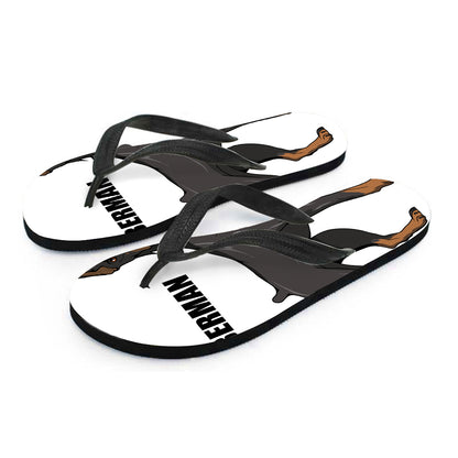 Doberman Pinscher Print Flip Flops