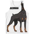 Doberman Pinscher Print Men's Tank Top