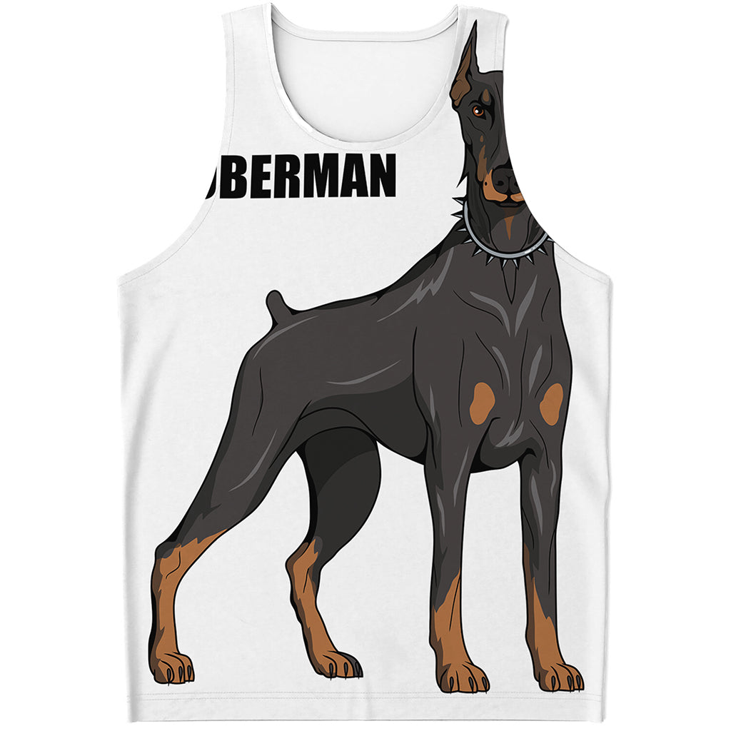 Doberman Pinscher Print Men's Tank Top