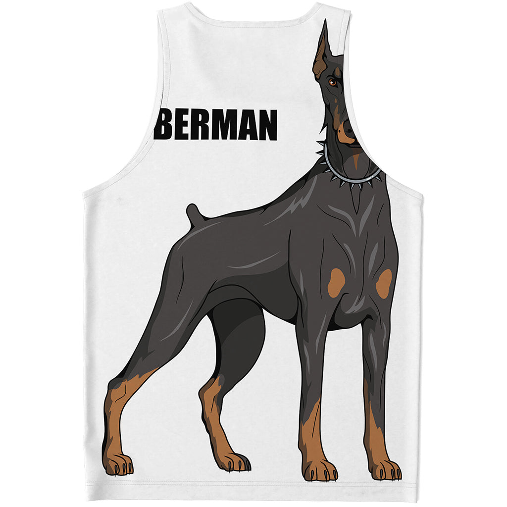 Doberman Pinscher Print Men's Tank Top