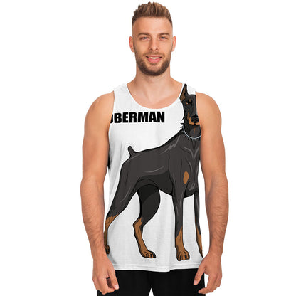 Doberman Pinscher Print Men's Tank Top