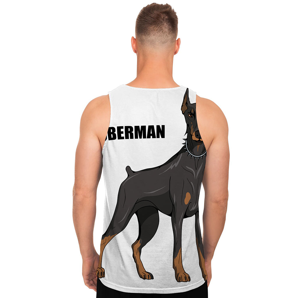 Doberman Pinscher Print Men's Tank Top