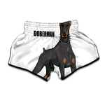 Doberman Pinscher Print Muay Thai Boxing Shorts