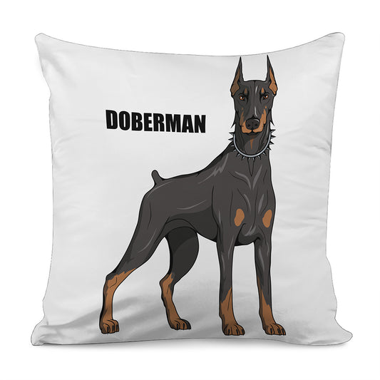Doberman Pinscher Print Pillow Cover