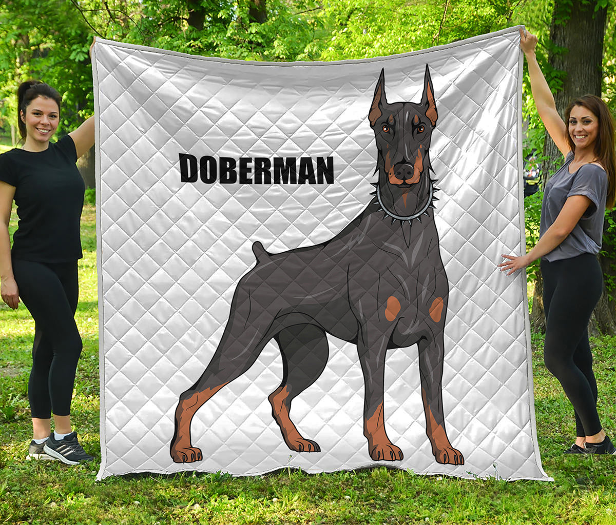 Doberman Pinscher Print Quilt