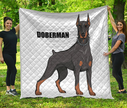 Doberman Pinscher Print Quilt